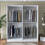 Hanah Home Armario Blanco con Estanterías Personalizables